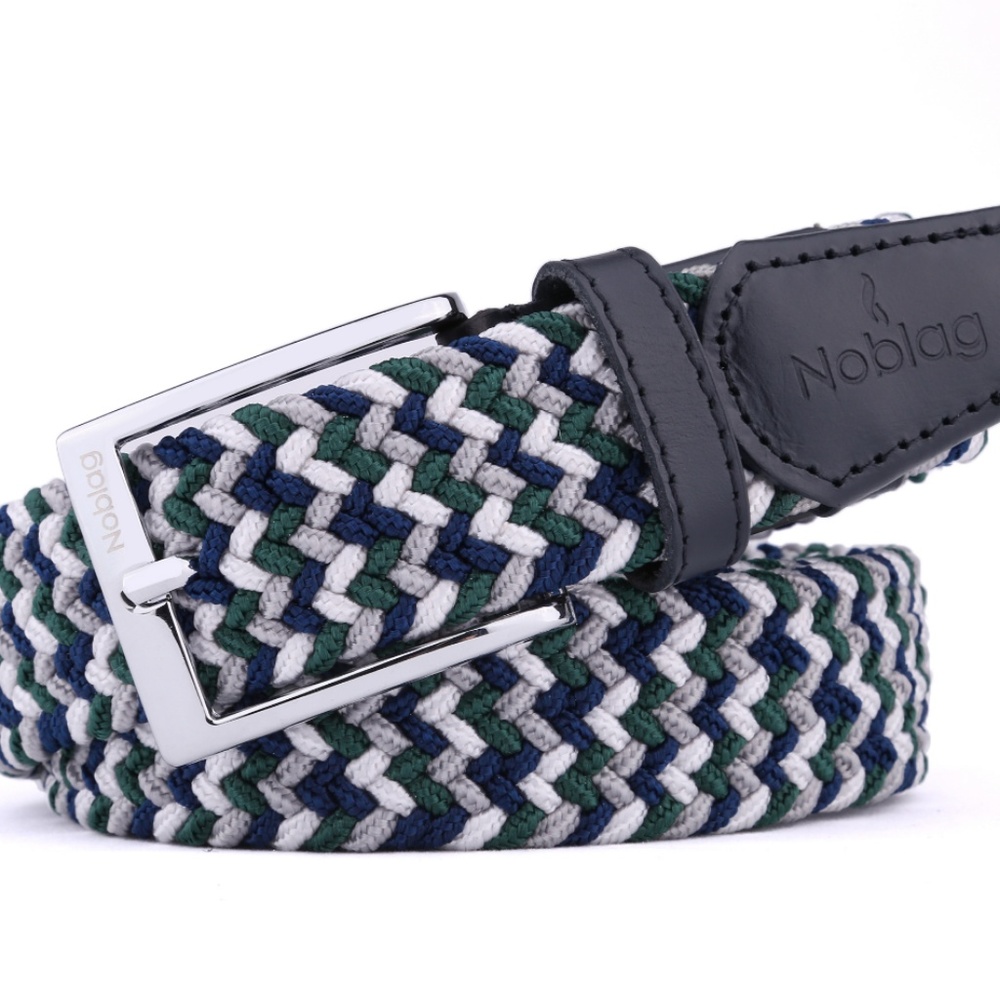 Noblag Woven Braided Leather Belts For Men